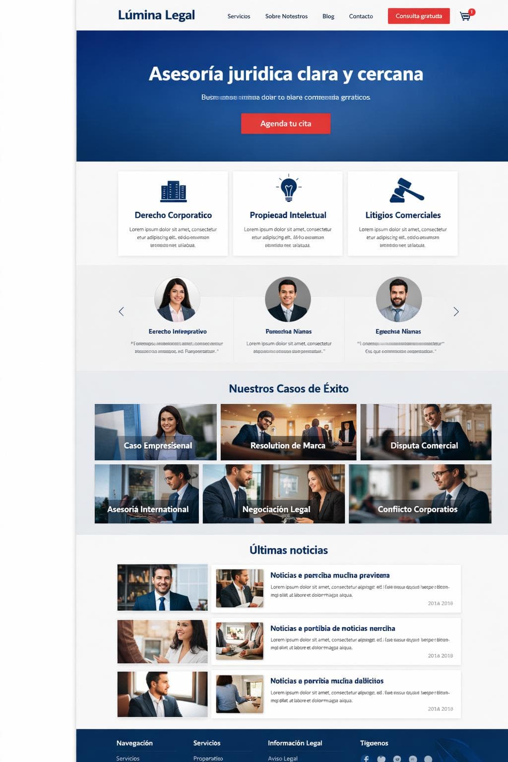 L&uacute;mina Legal &mdash; vista previa del theme