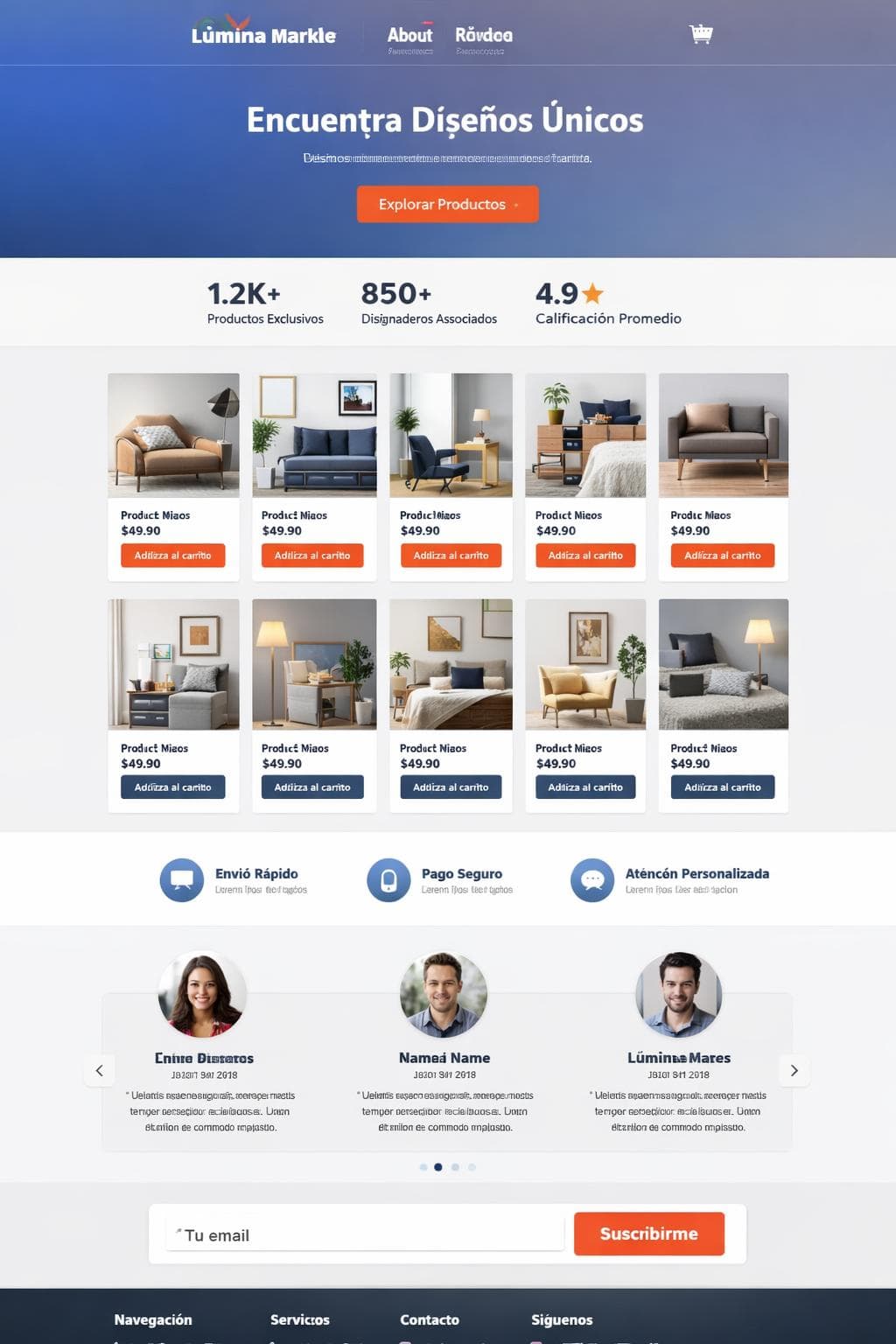 Lúmina Market — vista previa del theme