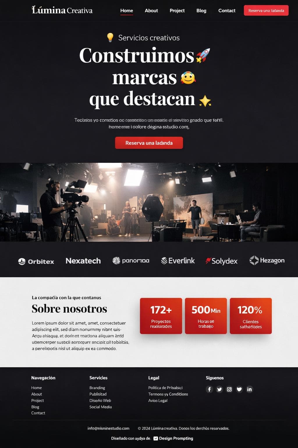 Lúmina Media — vista previa del theme