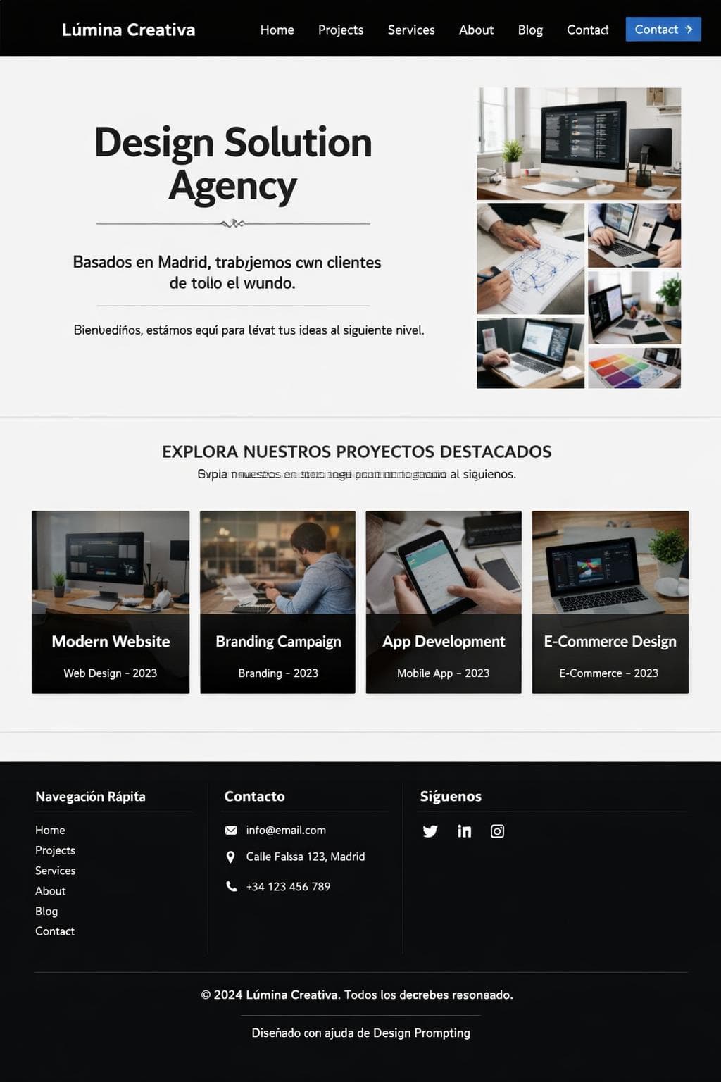 Lúmina Revista — vista previa del theme
