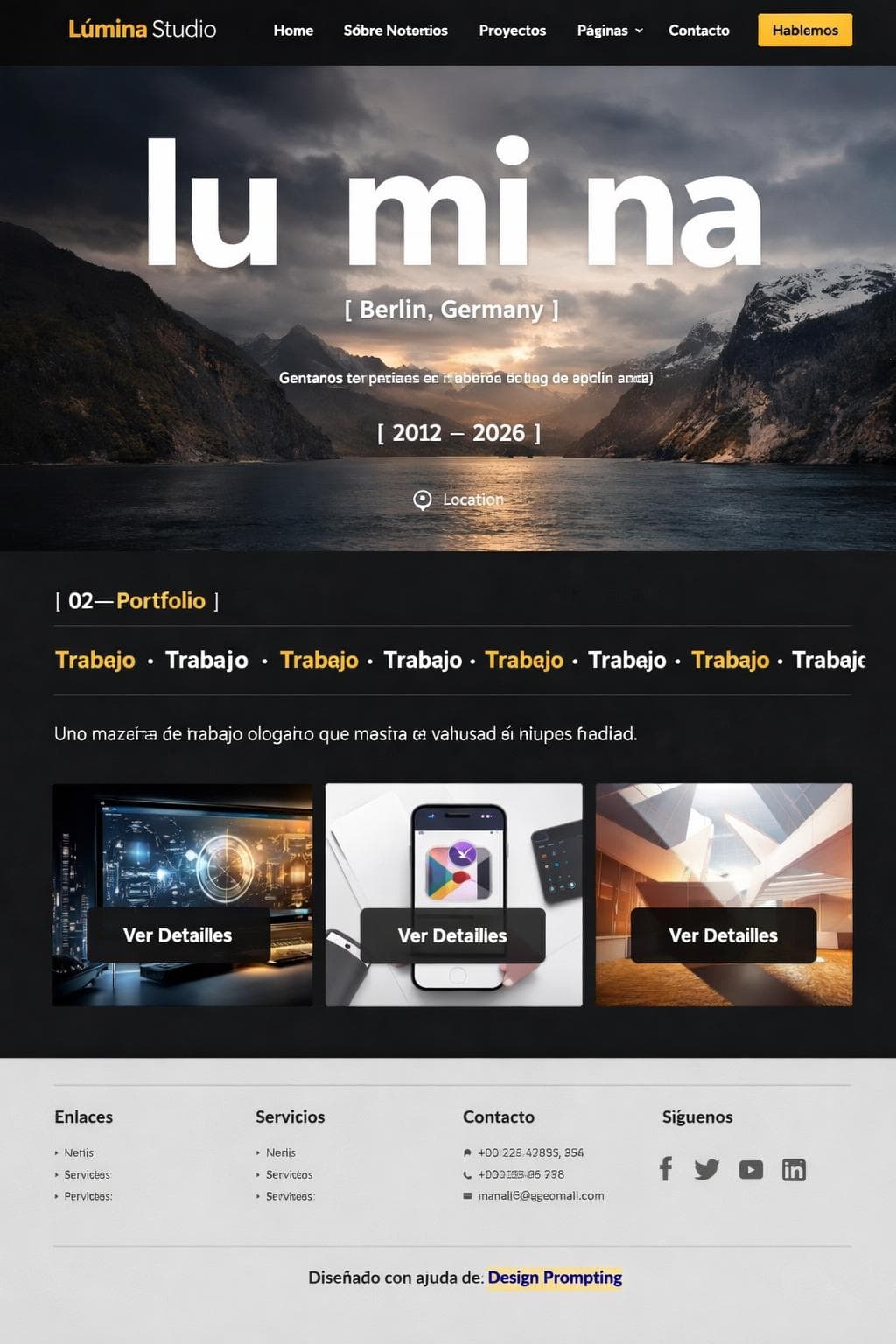 Lúmina Trillo — vista previa del theme