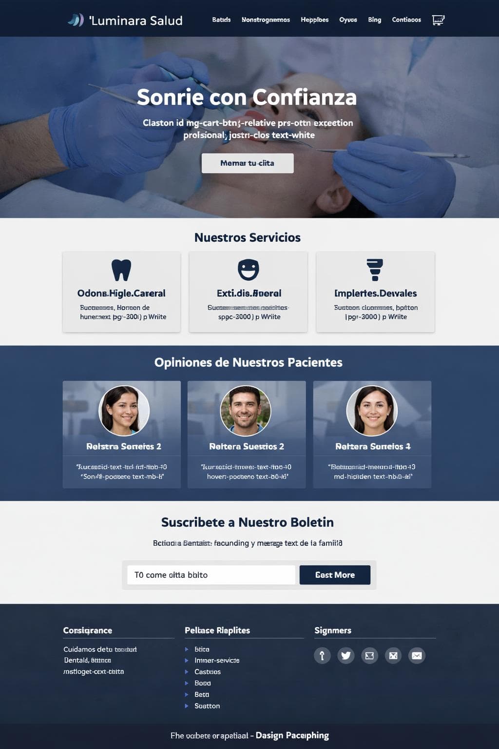 Luminara Salud &mdash; vista previa del theme