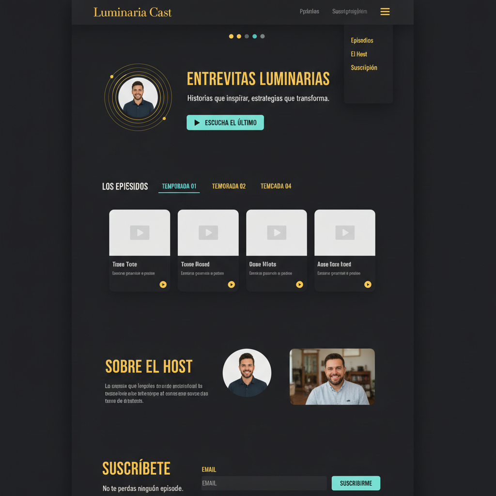 Luminaria Cast — vista previa del theme