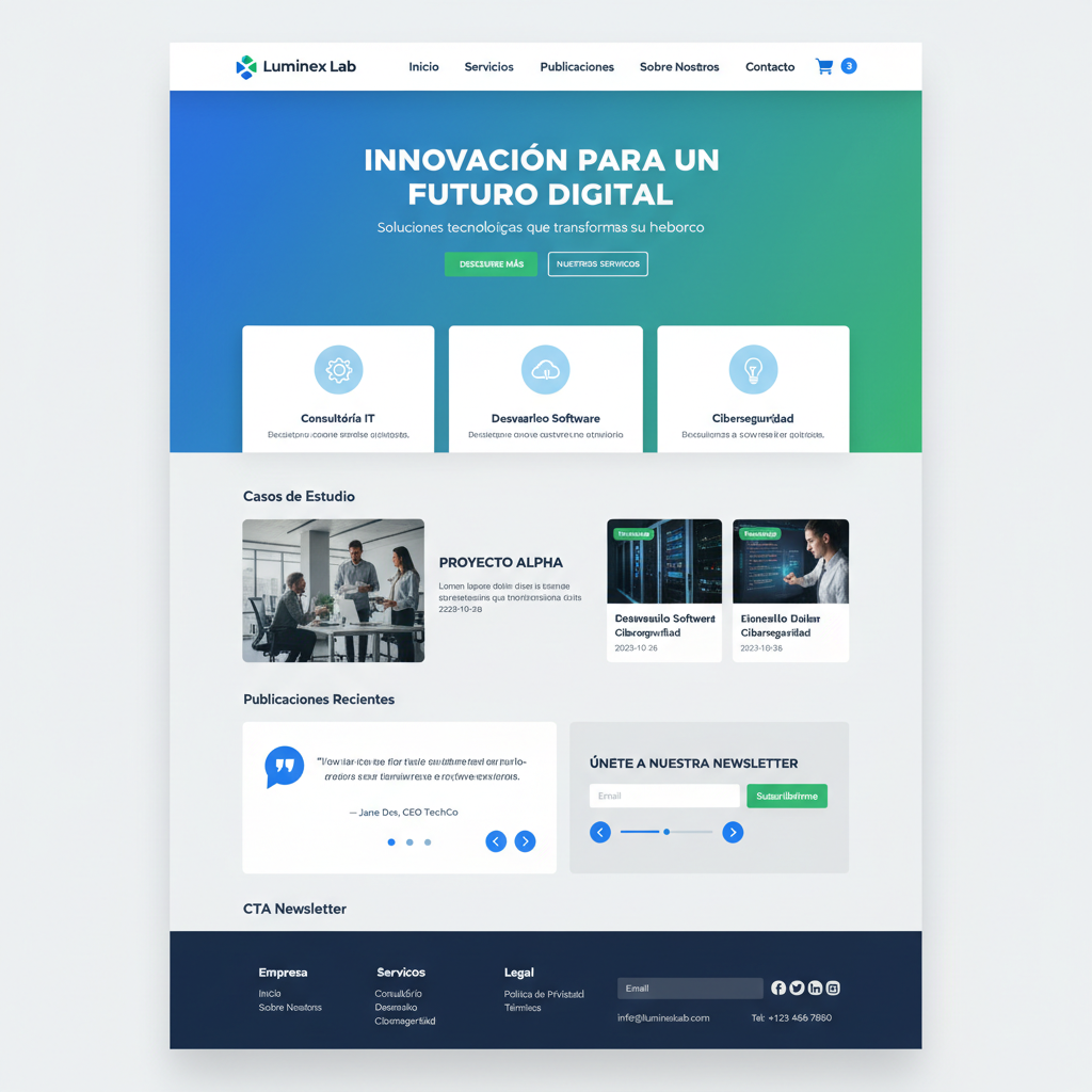 Luminex Lab &mdash; vista previa del theme