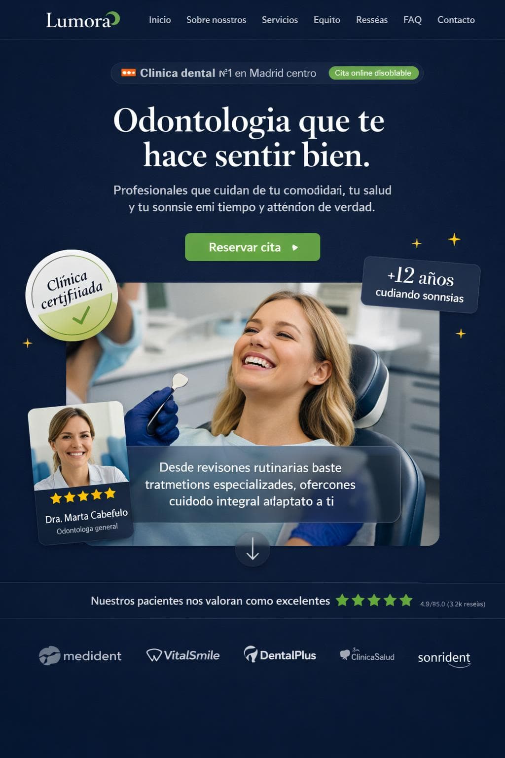 Lumora Dental &mdash; vista previa del theme