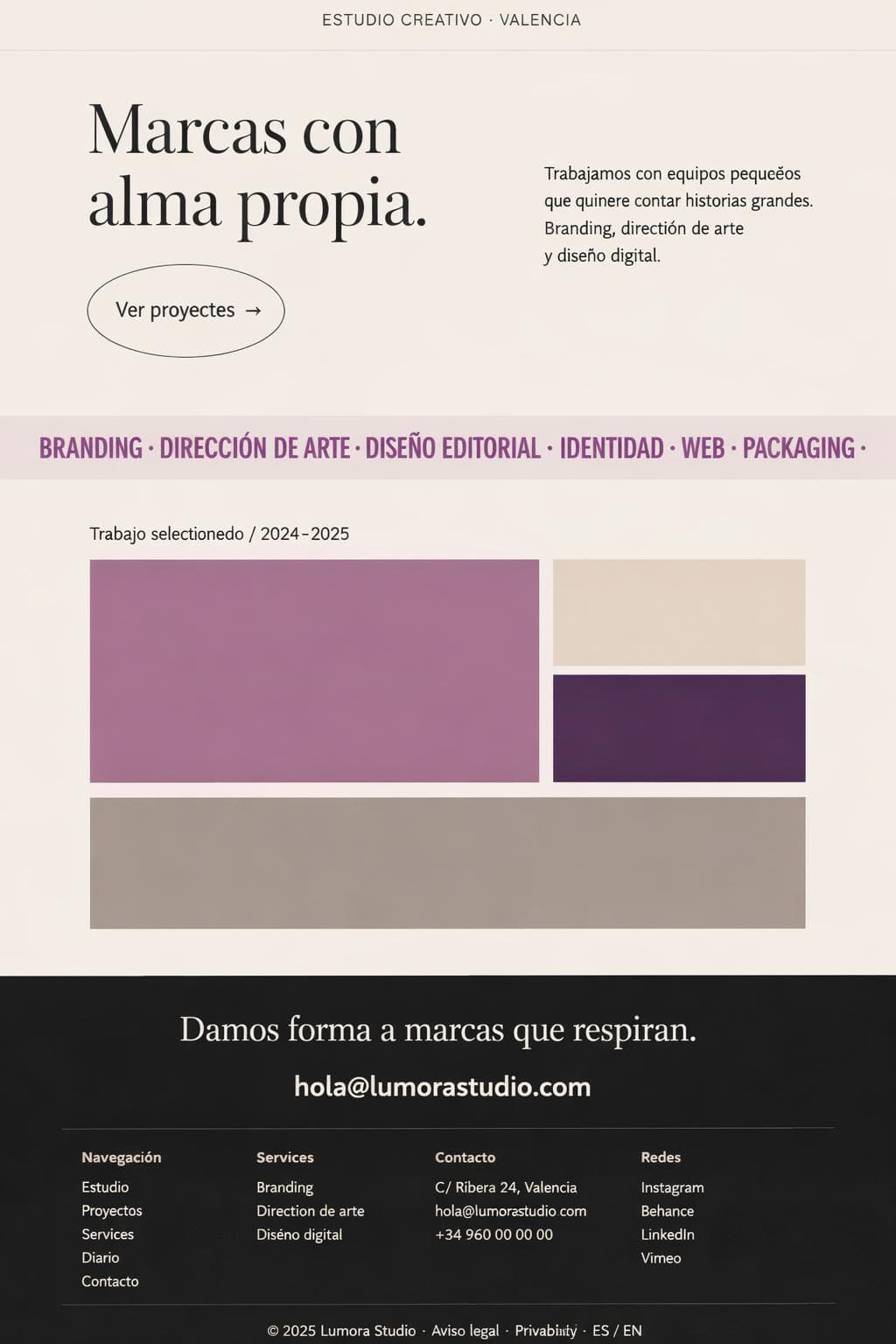 Lumora Studio — vista previa del theme