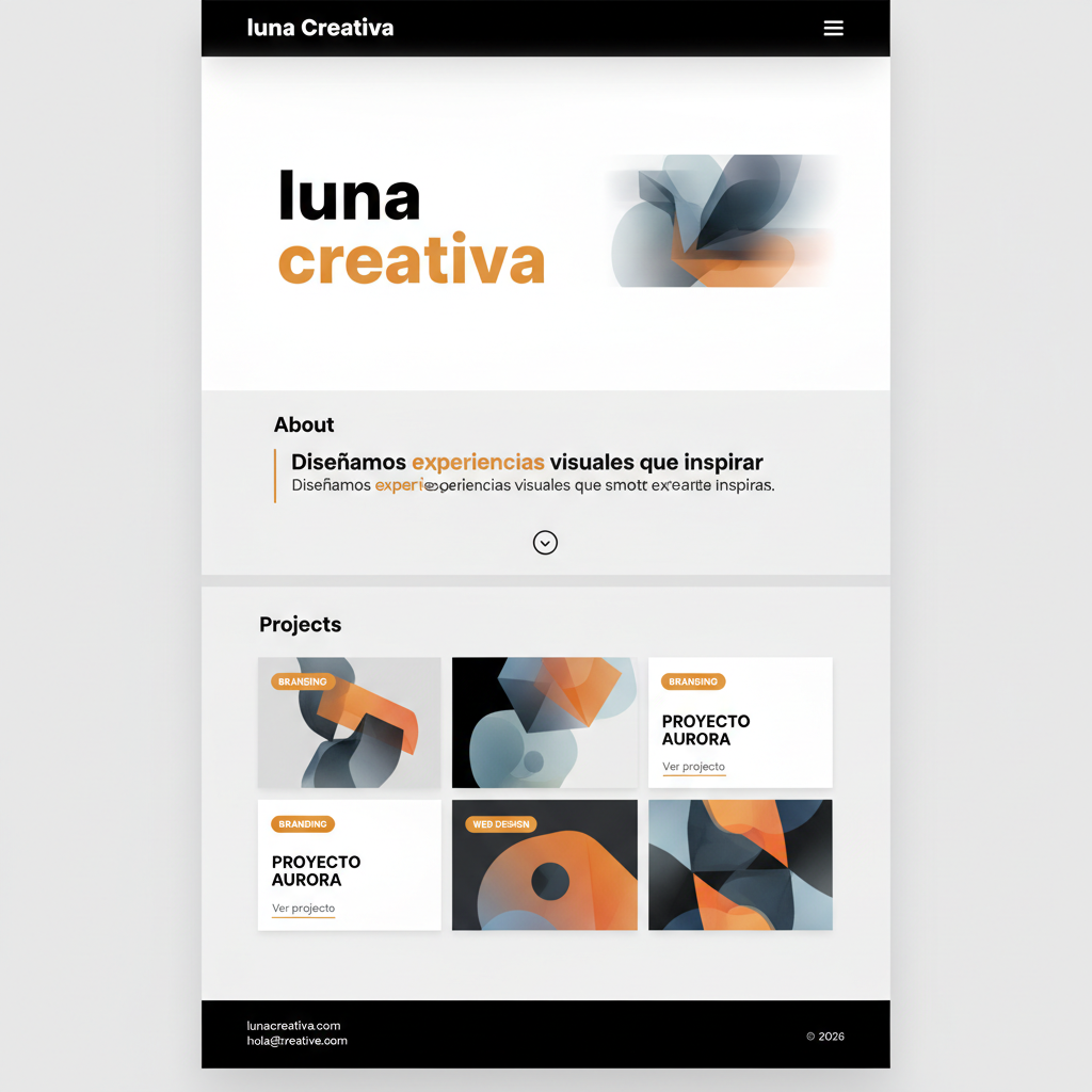 Luna Creativa — vista previa del theme
