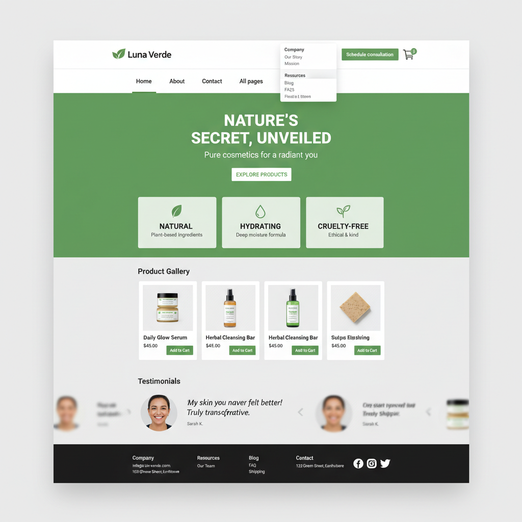 Luna Verde &mdash; vista previa del theme