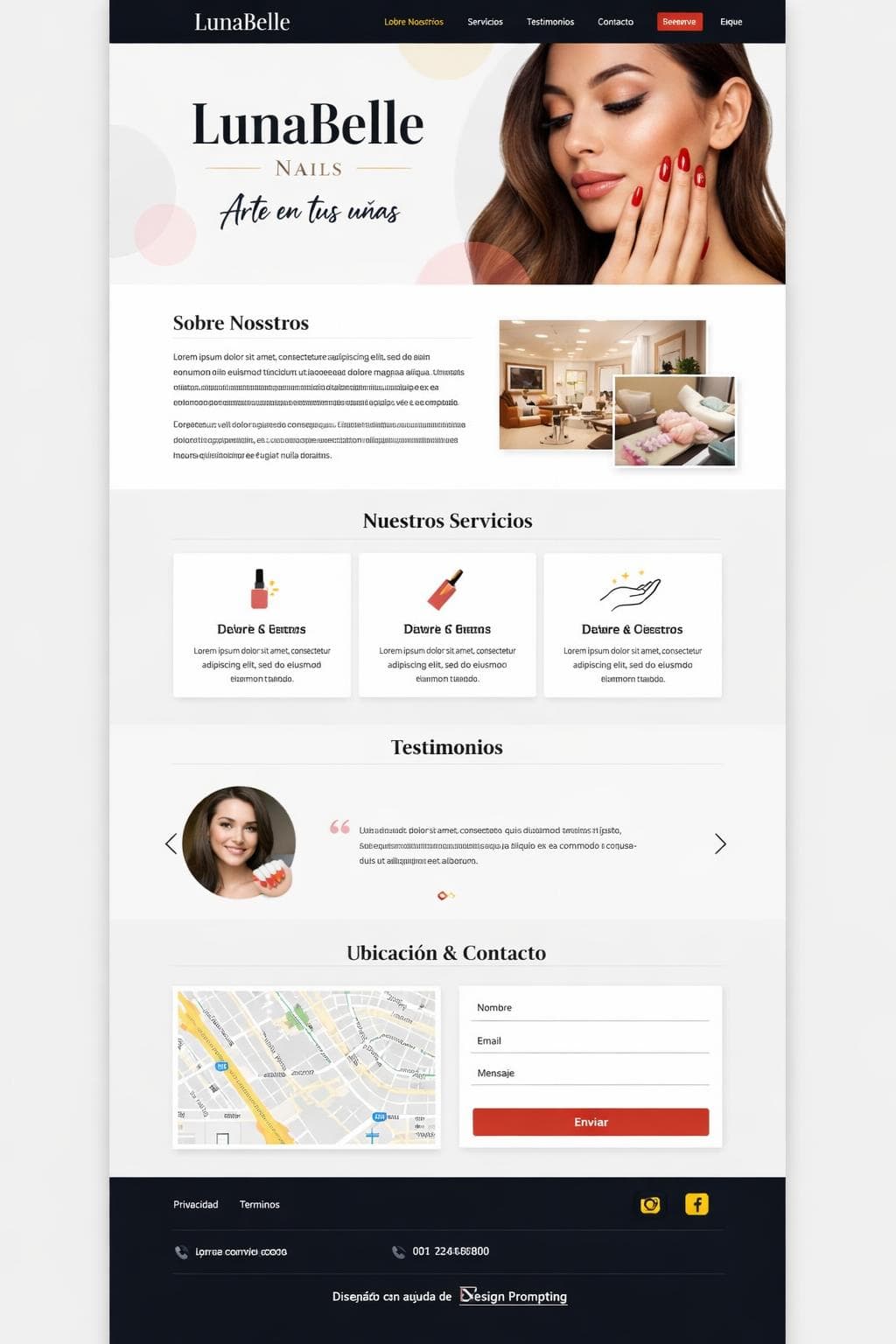 LunaBelle — vista previa del theme
