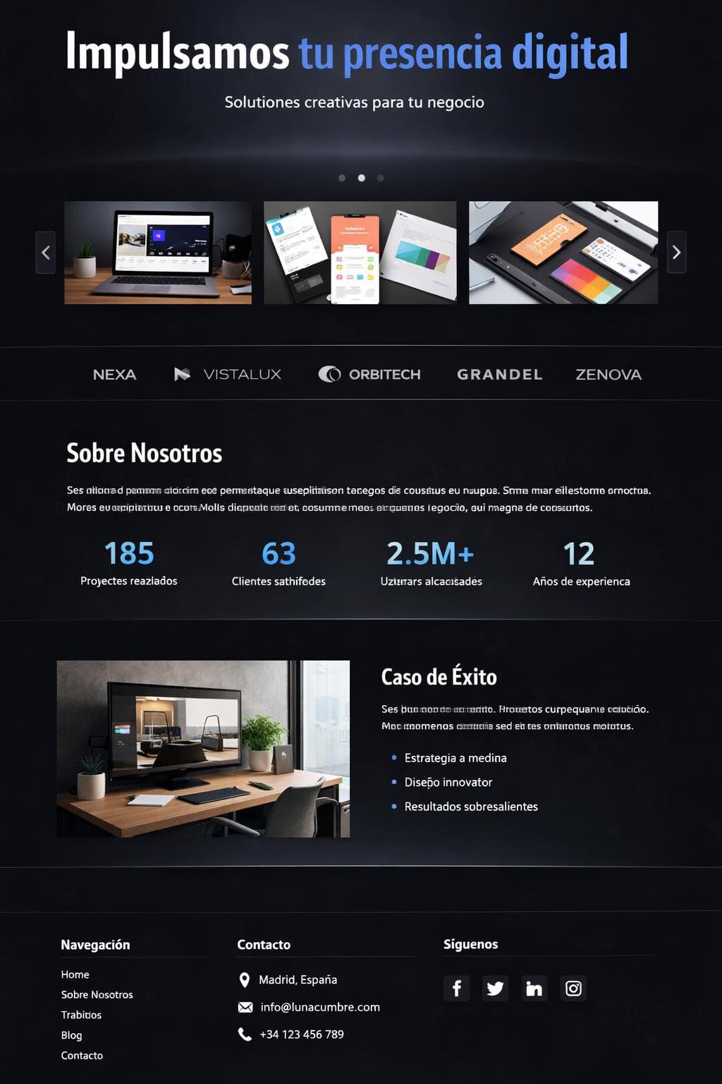LunaCumbre — vista previa del theme