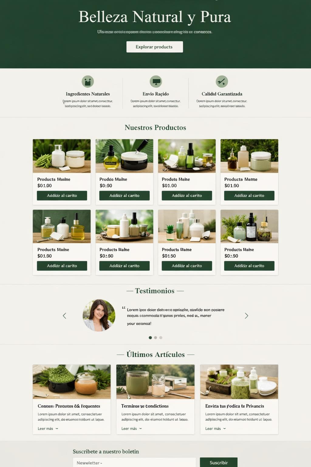 LunaSilva — vista previa del theme