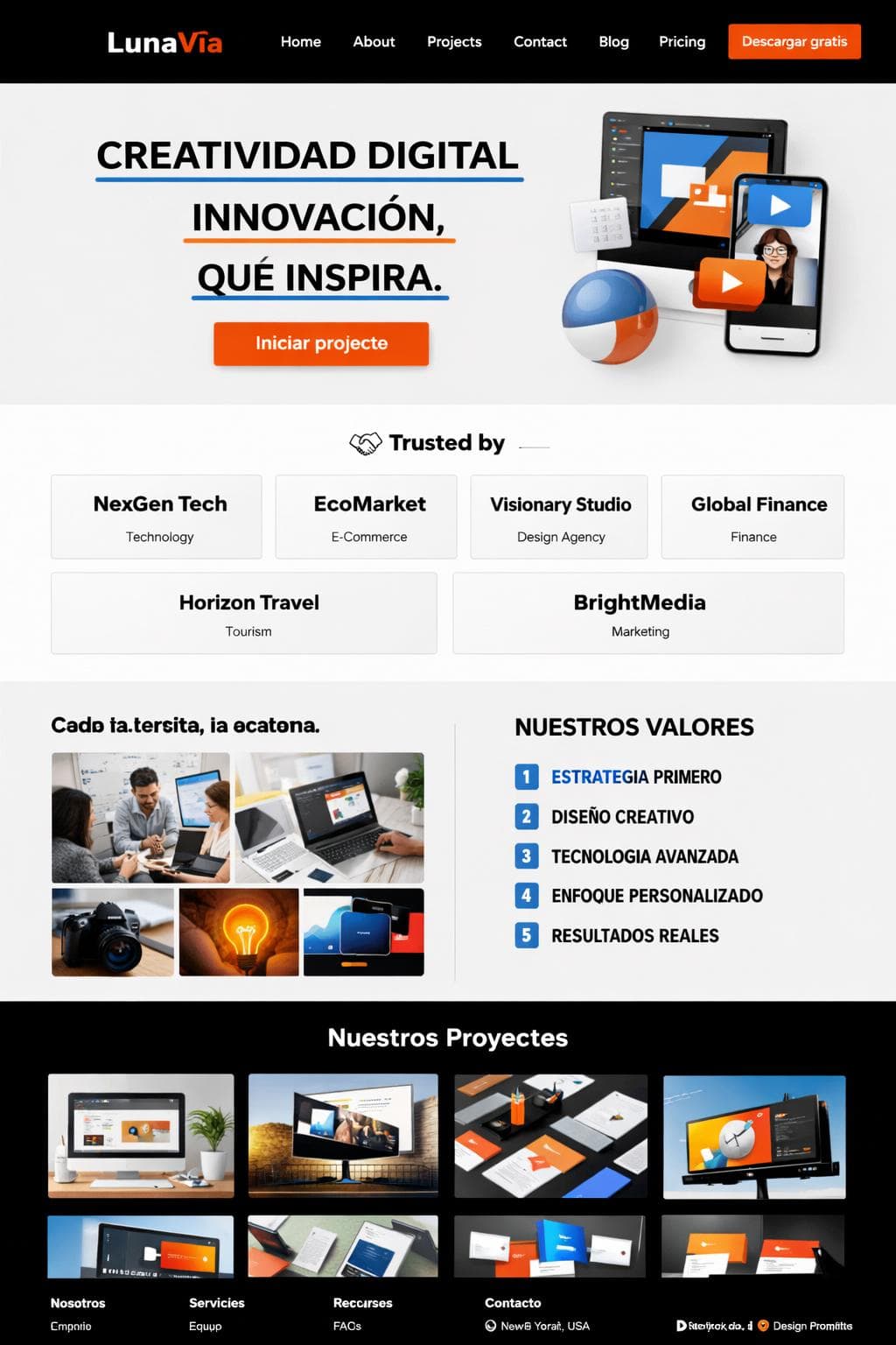 LunaVía — vista previa del theme