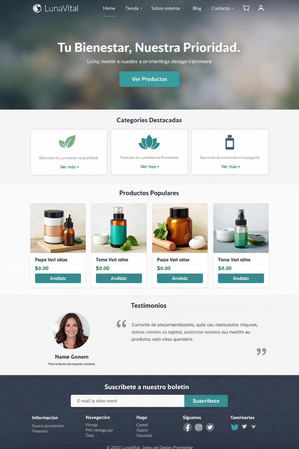 LunaVital &mdash; vista previa del theme