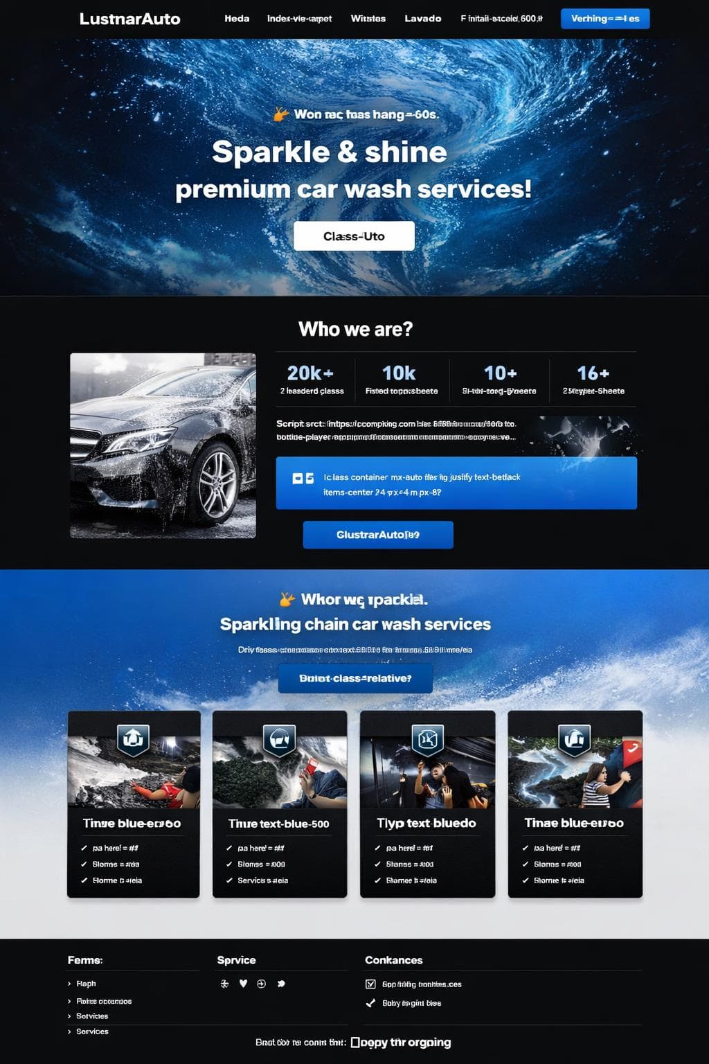 Lustrar Auto — vista previa del theme