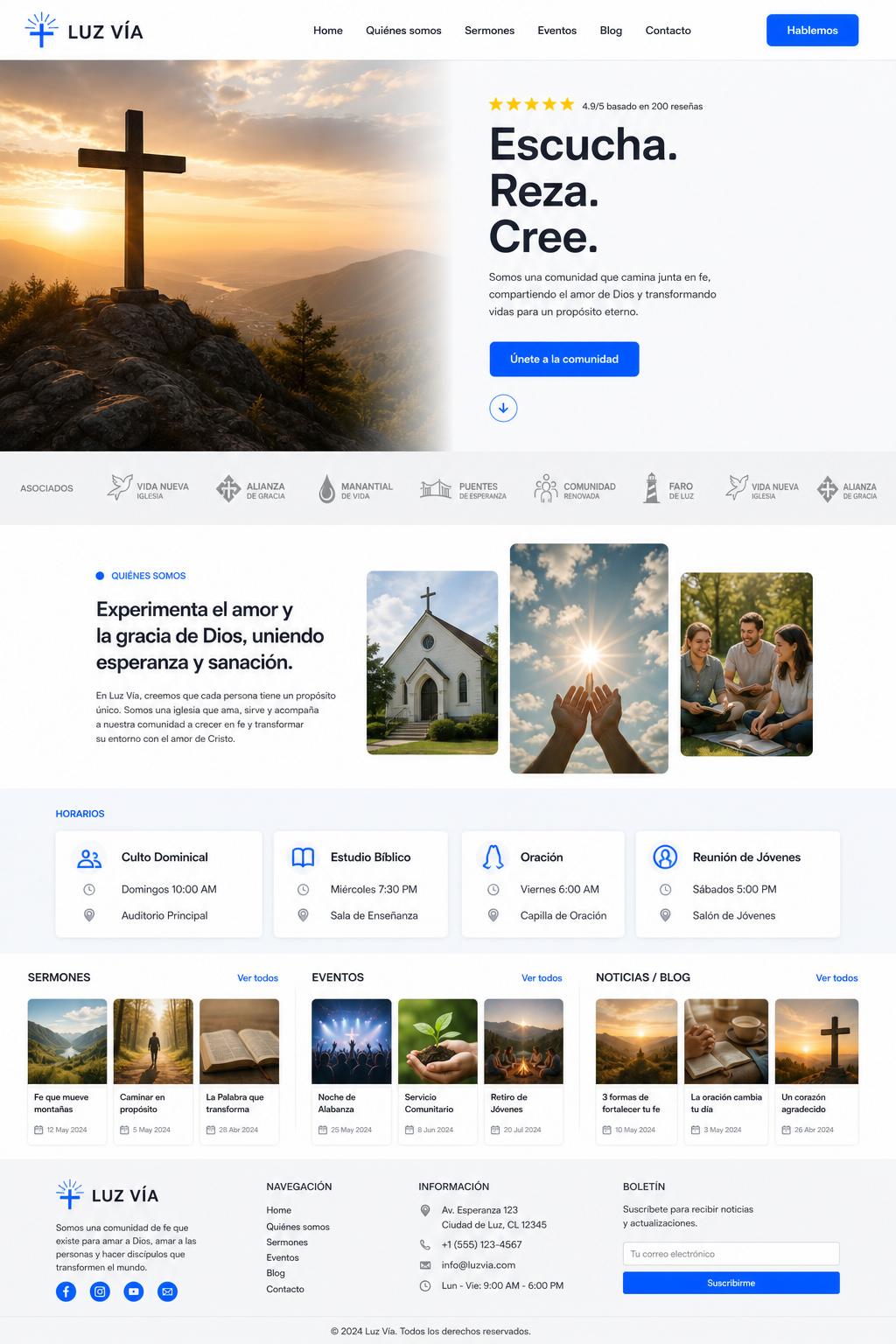 Luz Vía — vista previa del theme