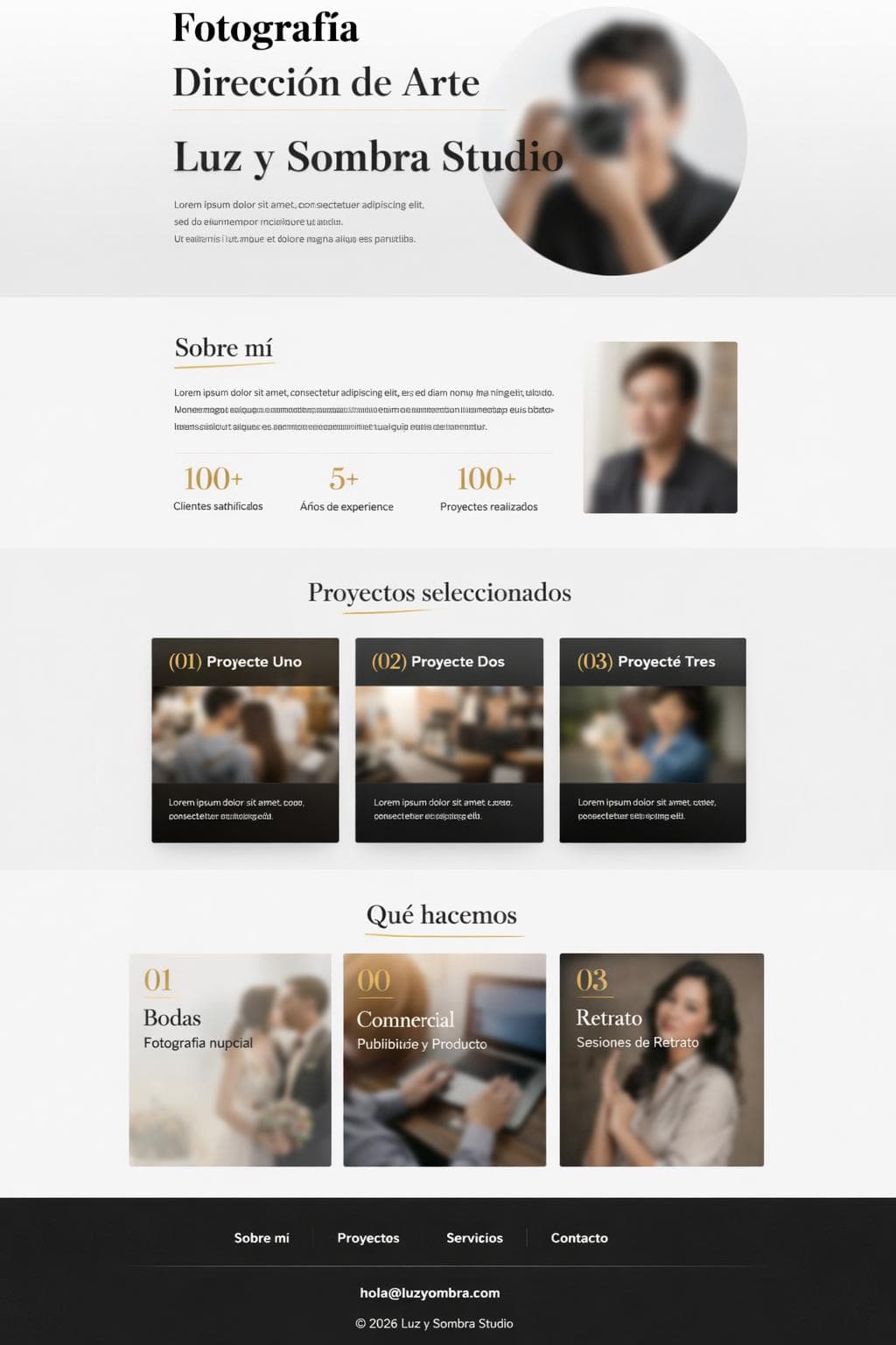 Luz y Sombra Studio — vista previa del theme