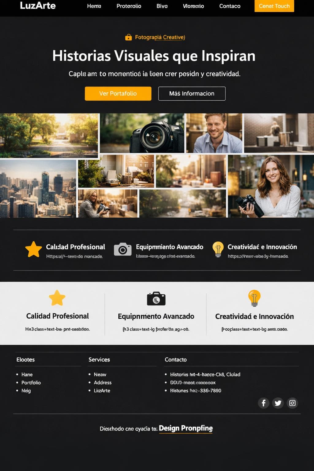 LuzArte — vista previa del theme