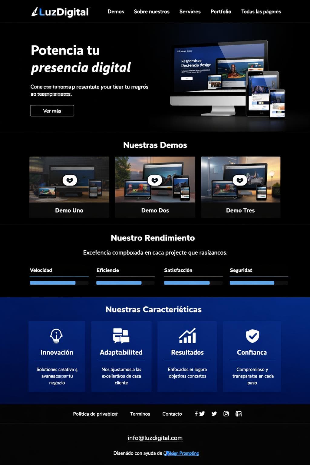 LuzDigital — vista previa del theme