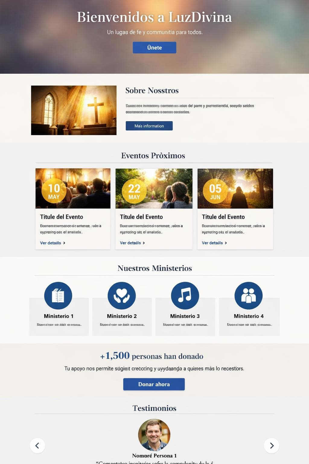 LuzDivina — vista previa del theme