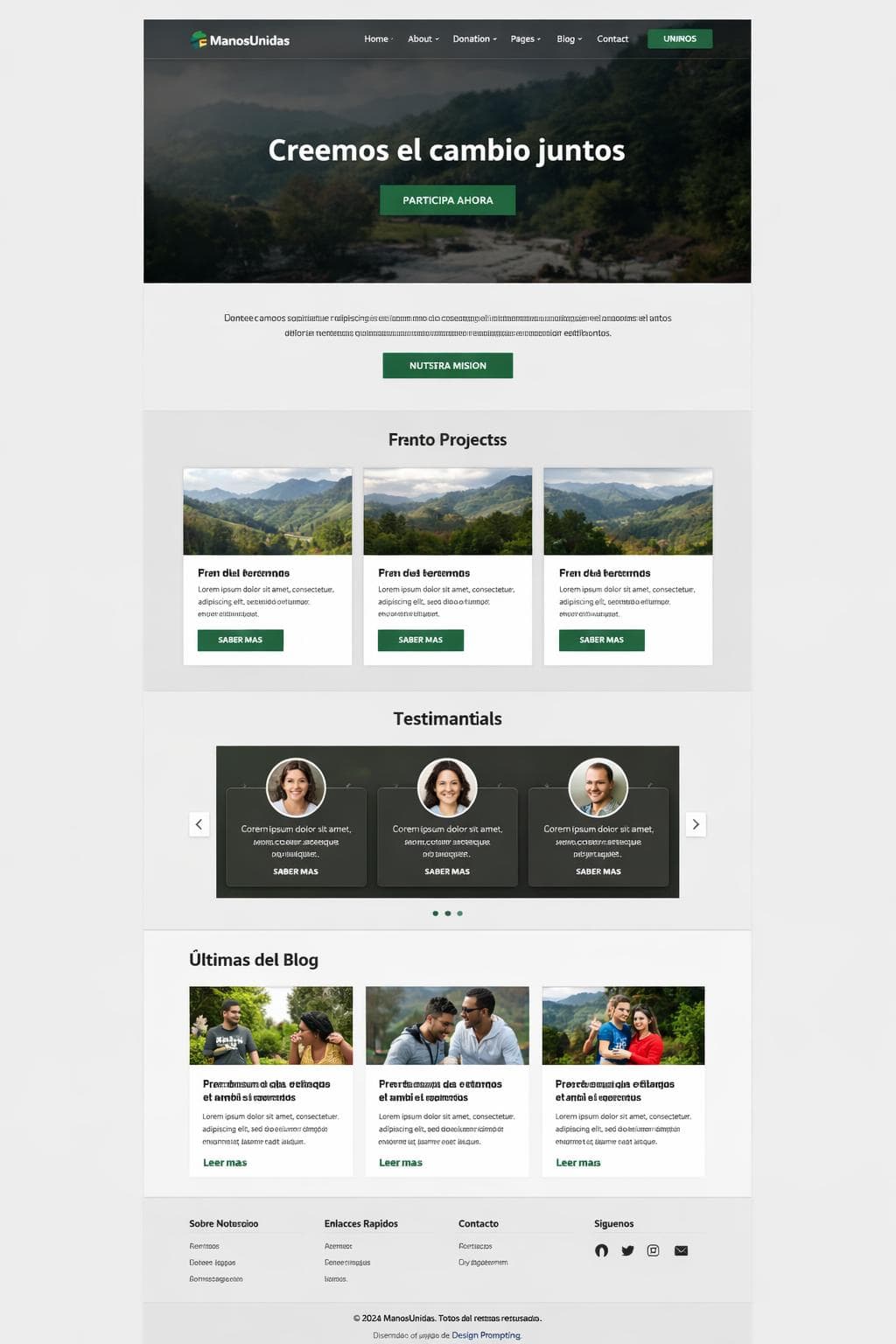 ManosUnidas — vista previa del theme