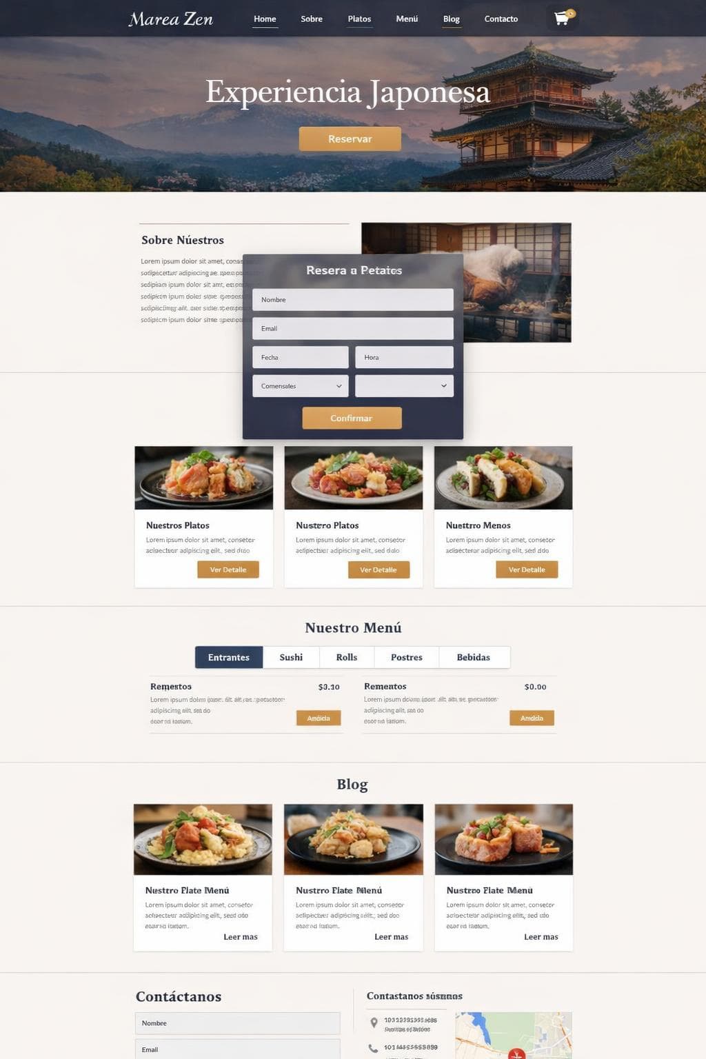 Marea Zen — vista previa del theme