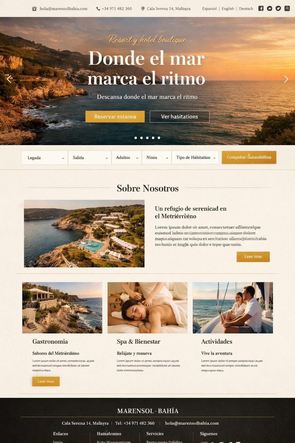 Marensol Bah&iacute;a &mdash; vista previa del theme