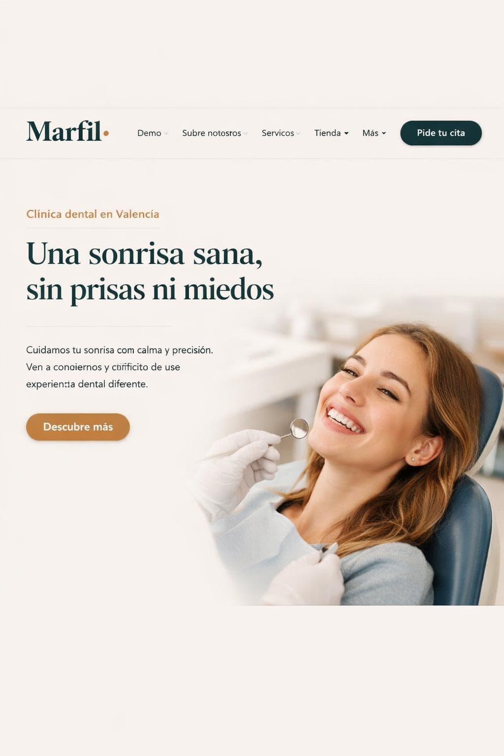 Marfil Dental Studio — vista previa del theme