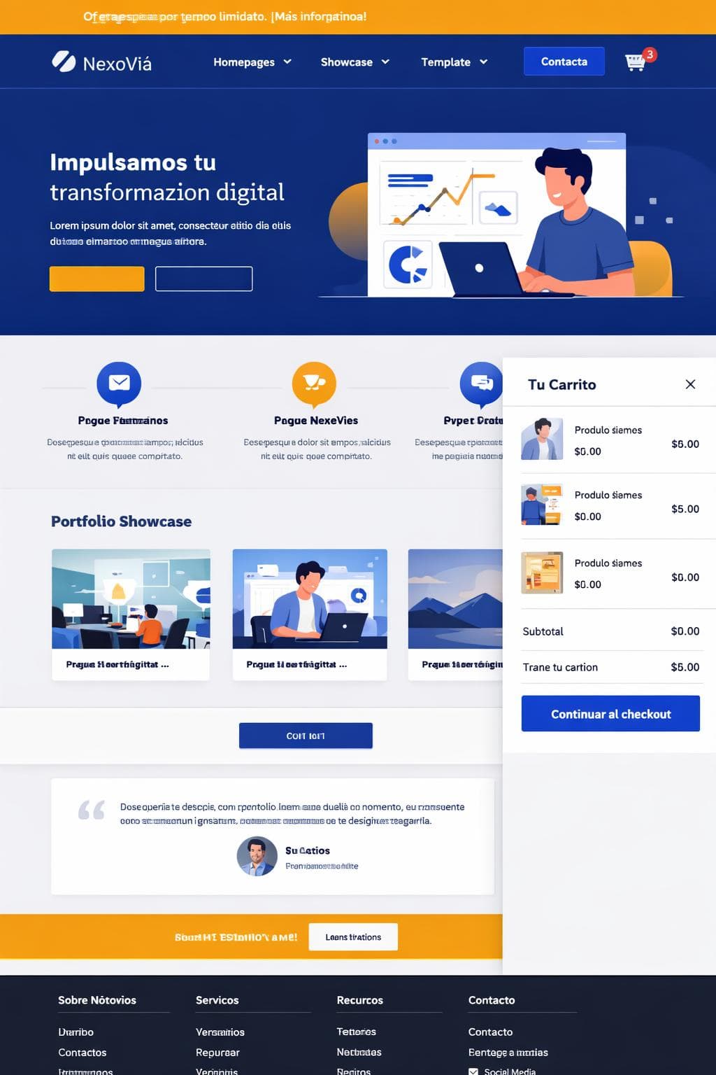 Market Lumen — vista previa del theme