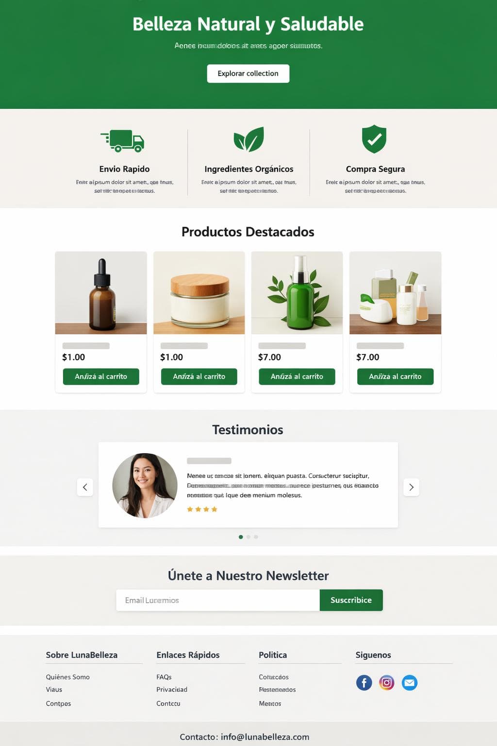 Market Zafiro — vista previa del theme