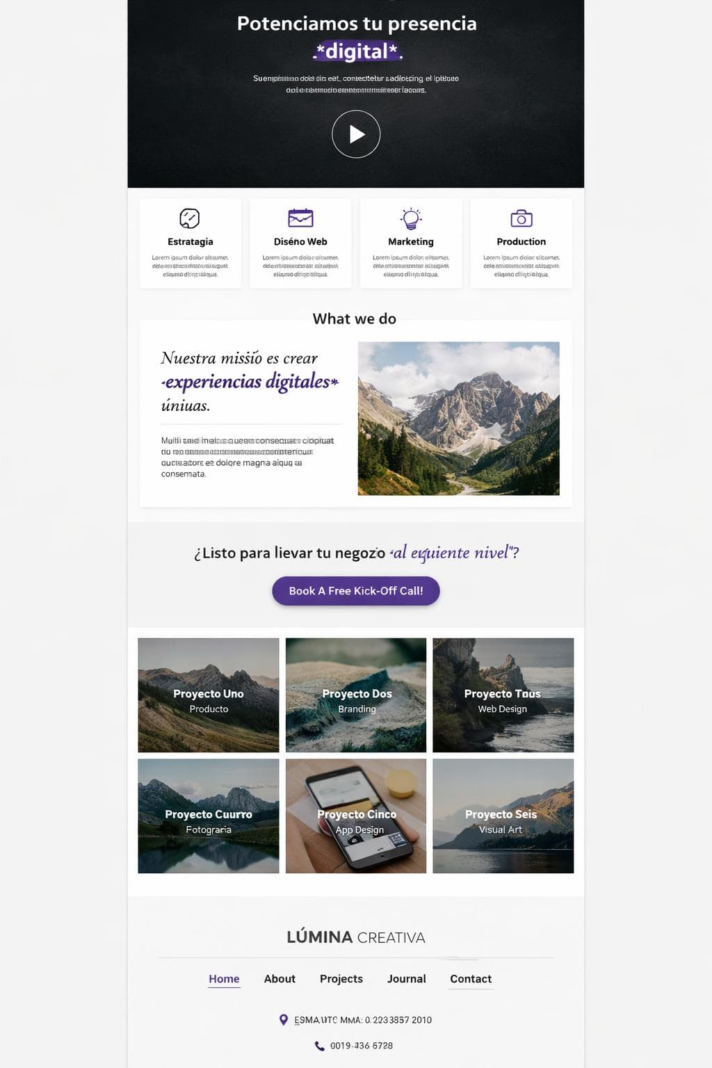 Marketing Nácar — vista previa del theme