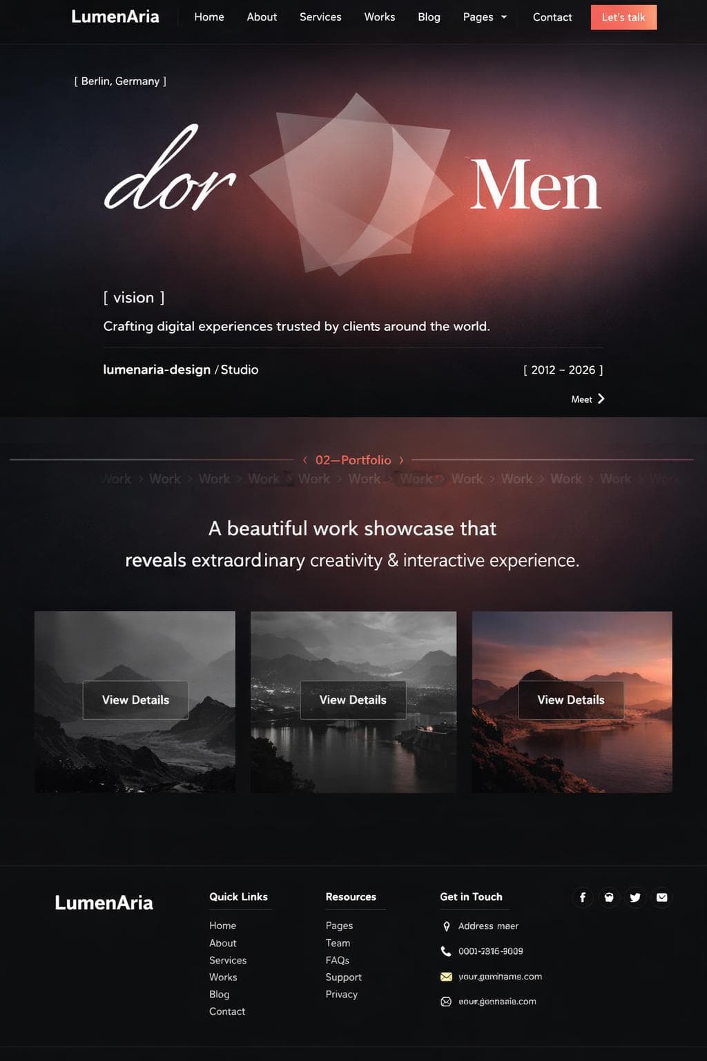 Marketing Orion — vista previa del theme