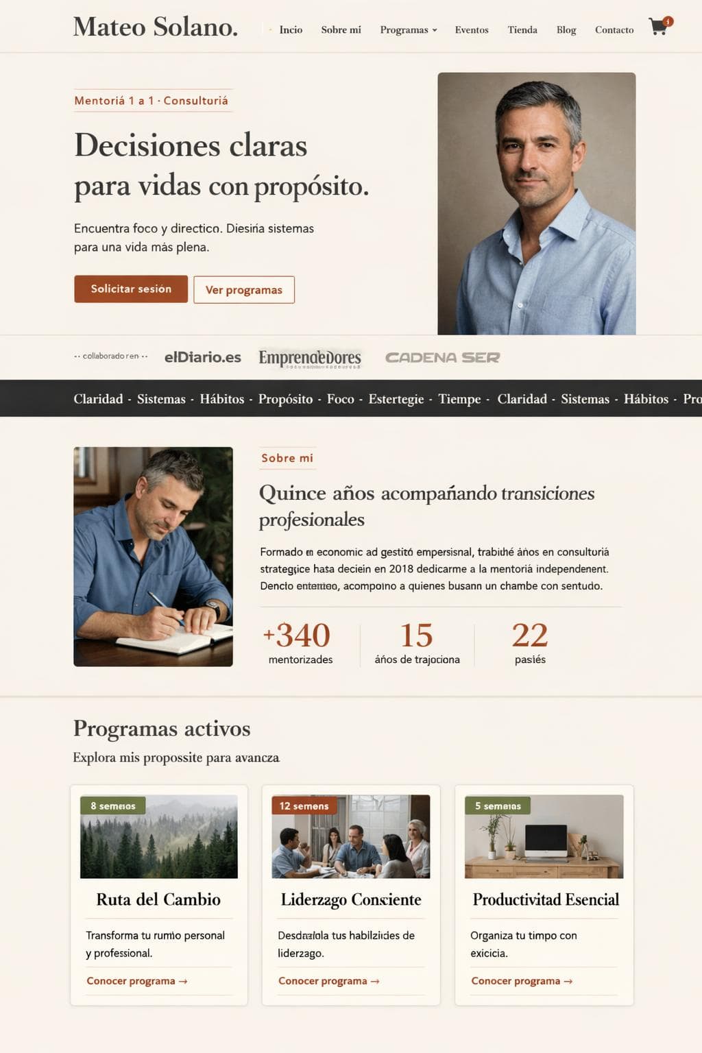 Mateo Solano &mdash; vista previa del theme