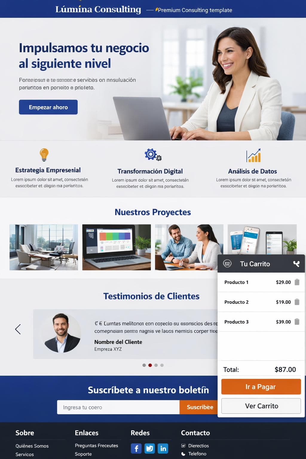 Media Andina — vista previa del theme