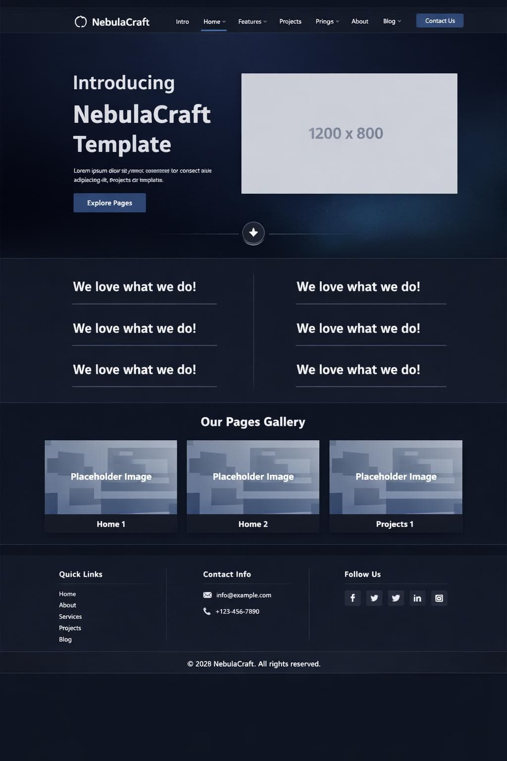 Media Éter — vista previa del theme