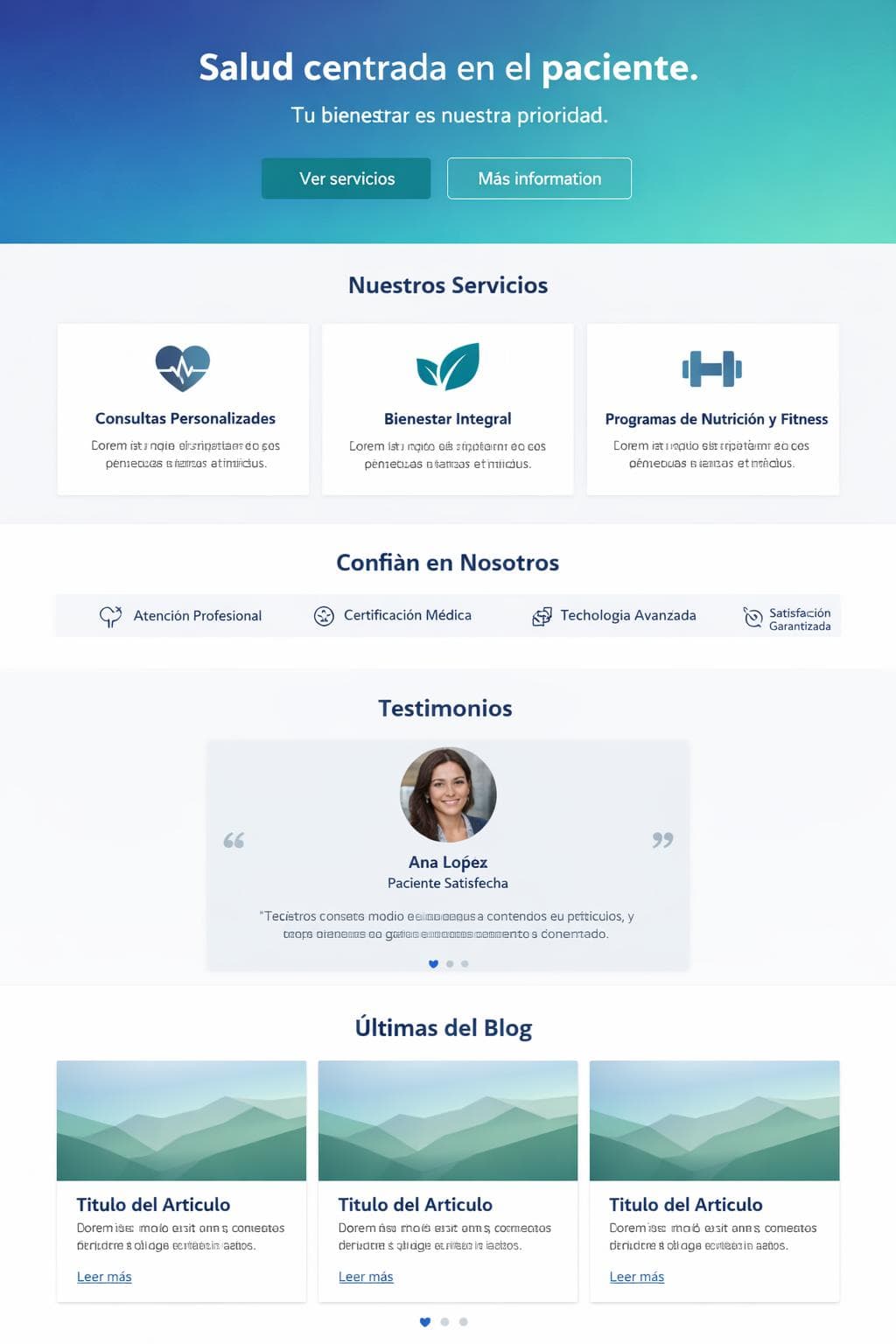 M&eacute;dica Perla &mdash; vista previa del theme