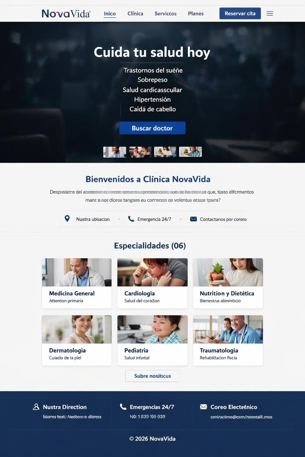 M&eacute;dica Vega &mdash; vista previa del theme