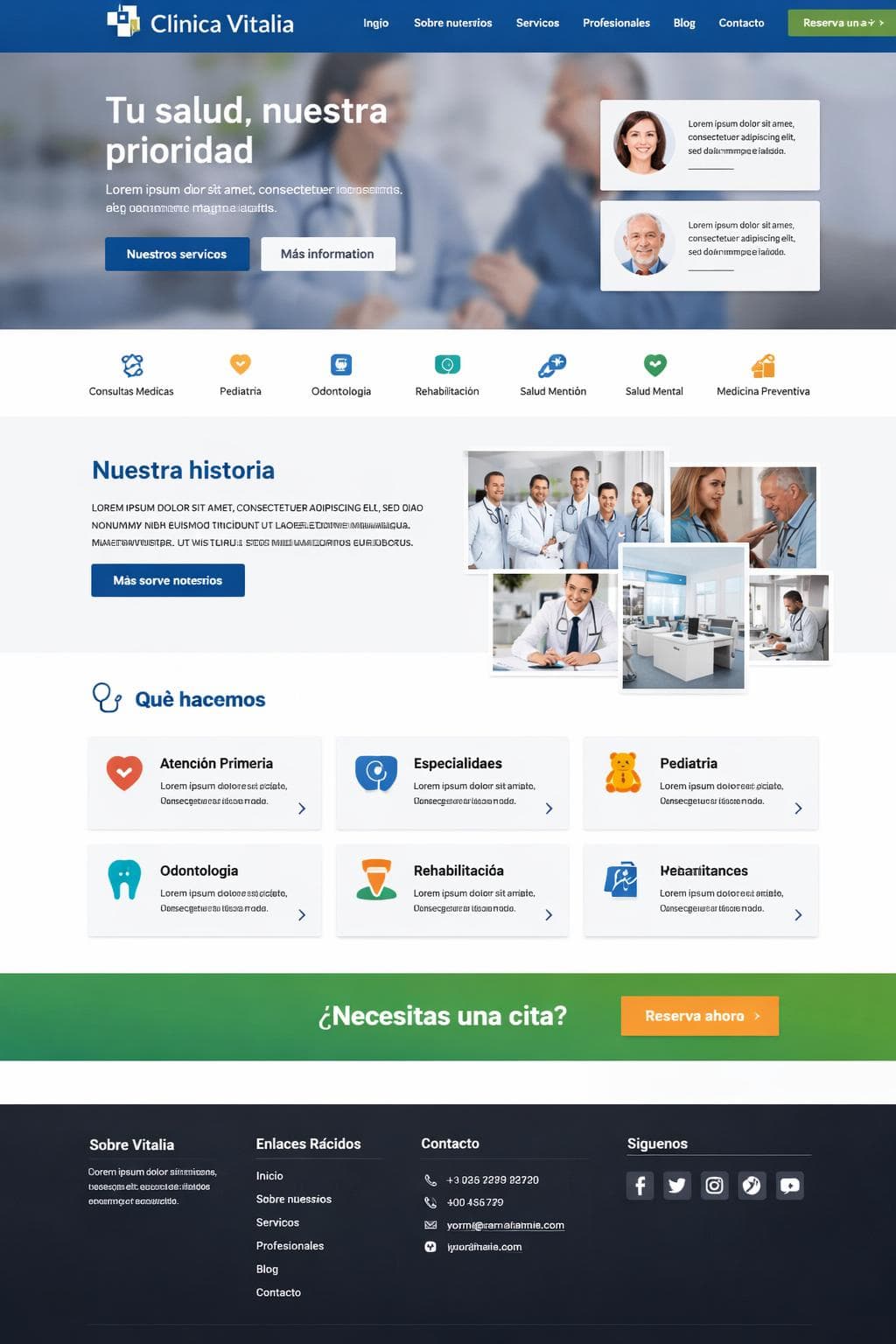 M&eacute;dica Zenit &mdash; vista previa del theme