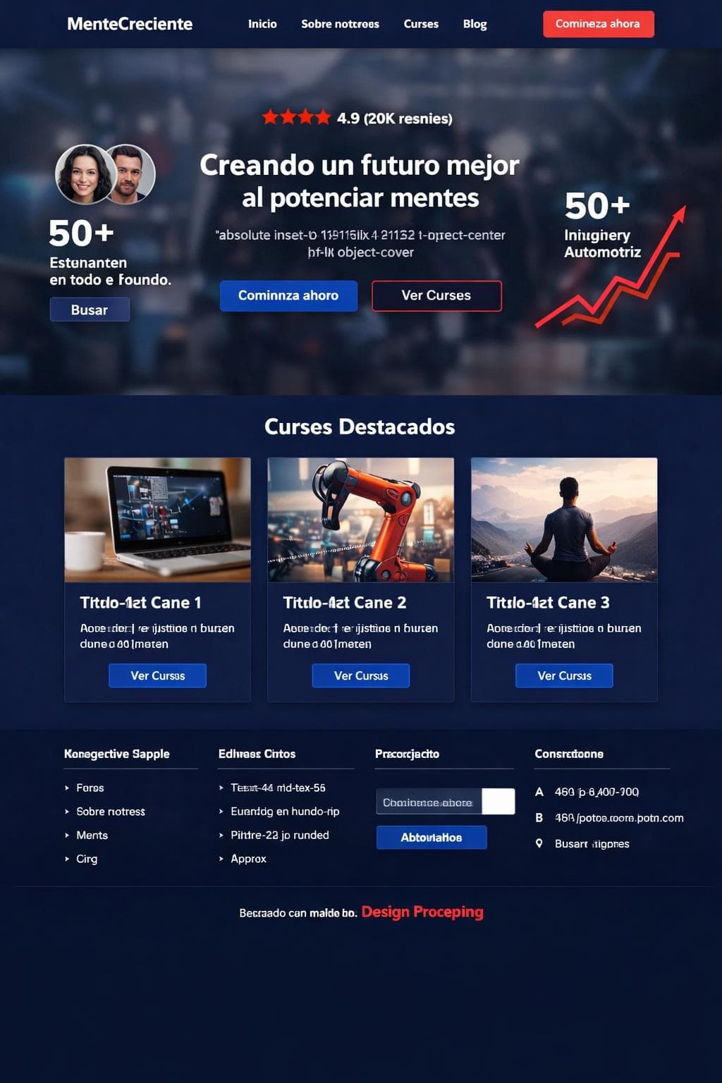 MenteCreciente — vista previa del theme