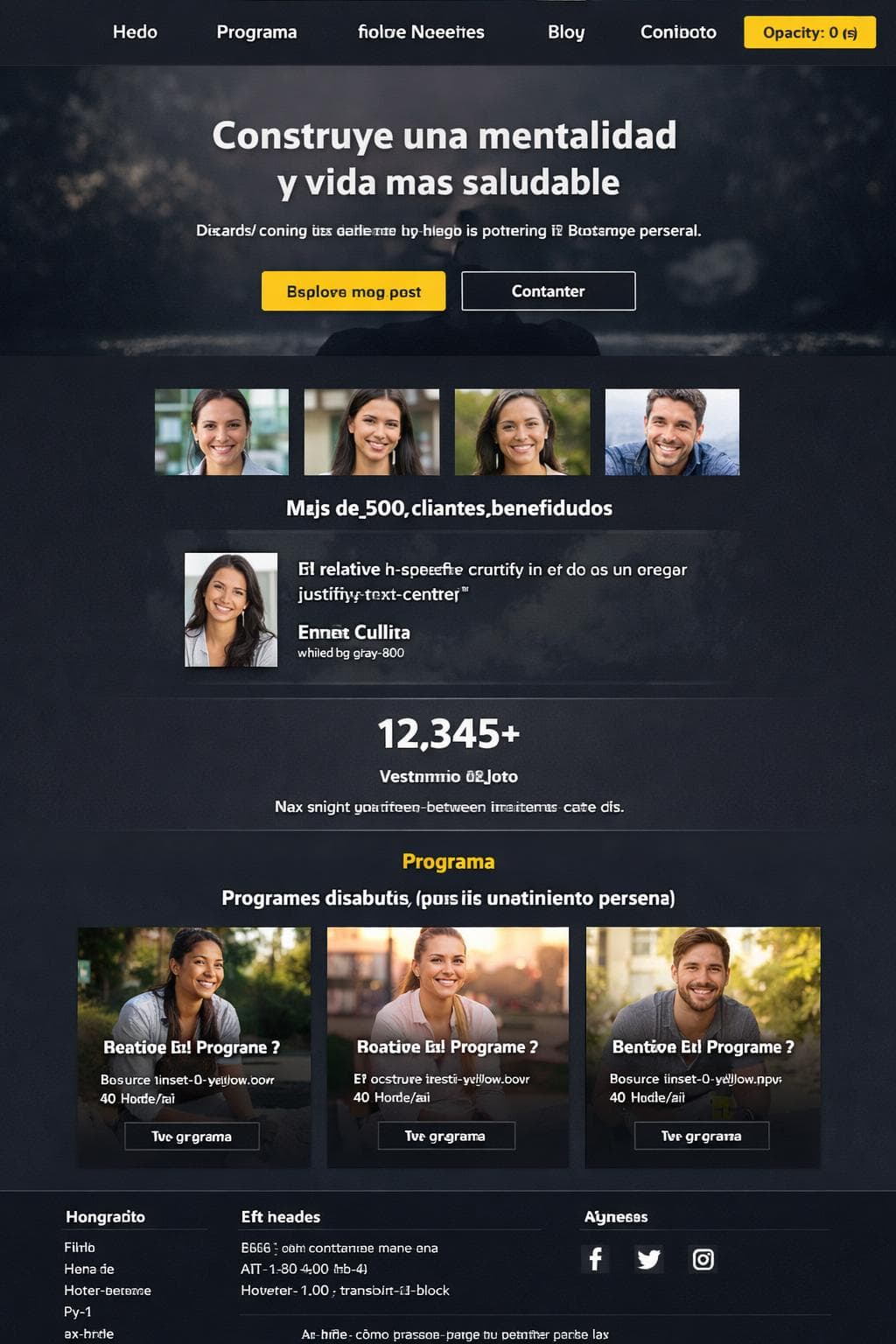 MenteEmpower — vista previa del theme