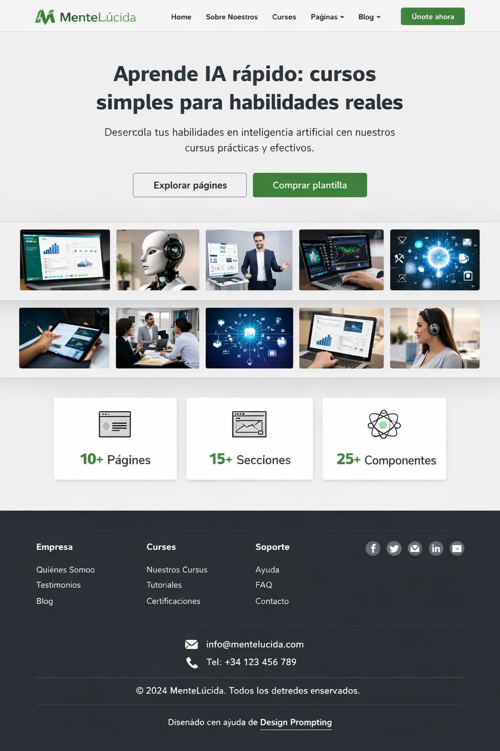 MenteL&uacute;cida &mdash; vista previa del theme