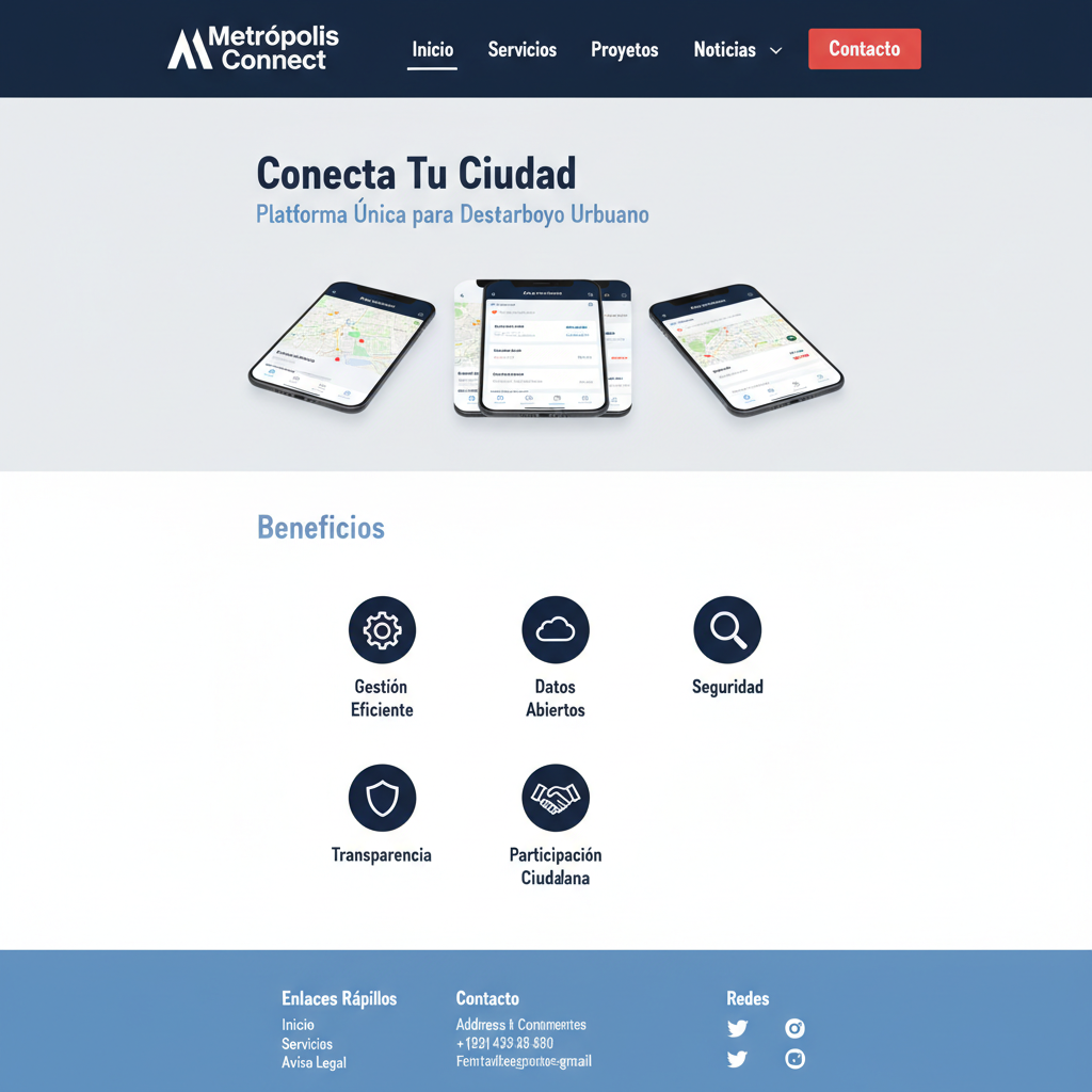 Metrópolis Connect — vista previa del theme