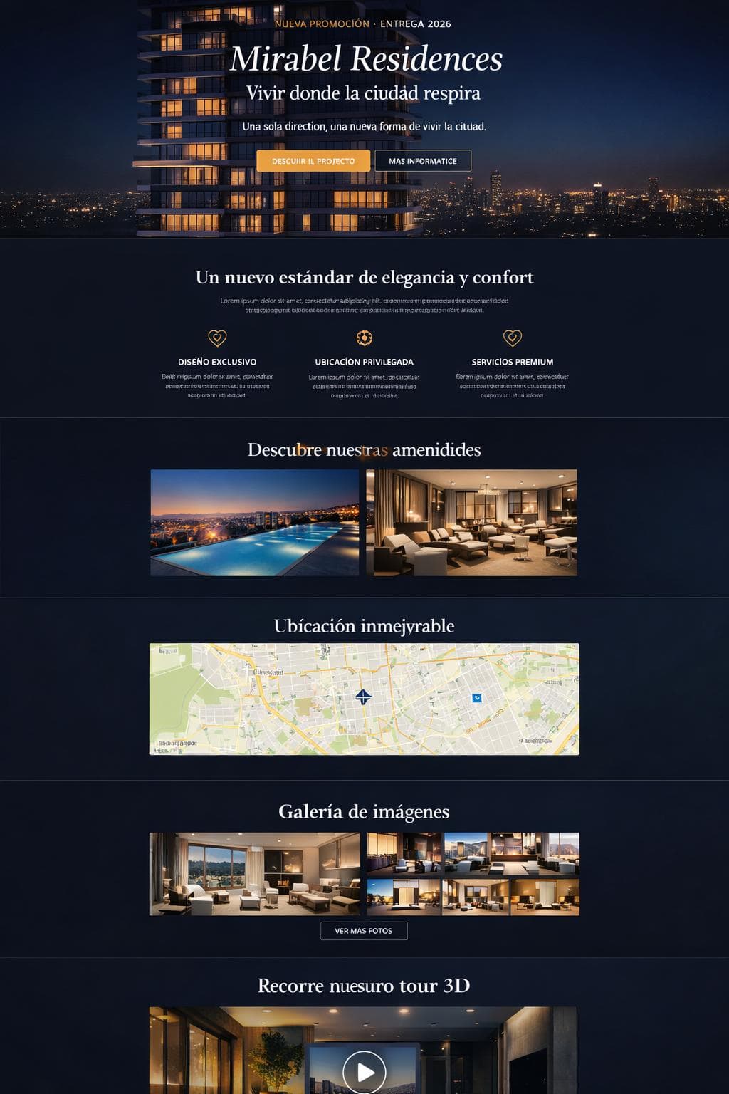 Mirabel Residences — vista previa del theme