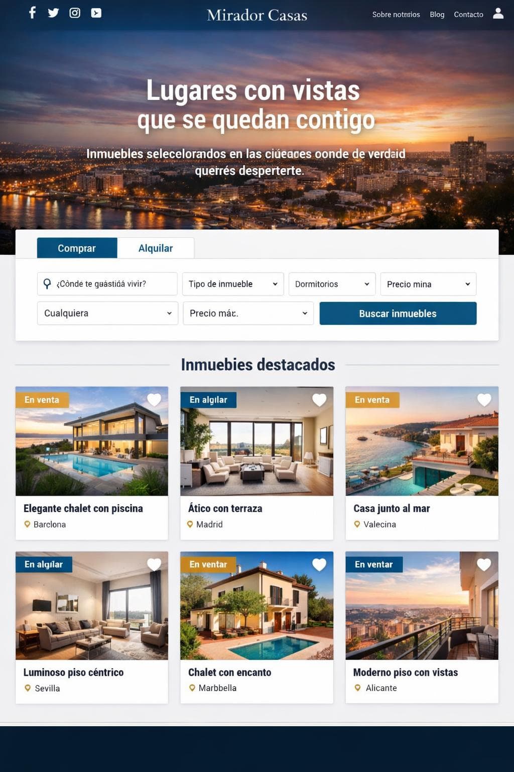 Mirador Casas — vista previa del theme