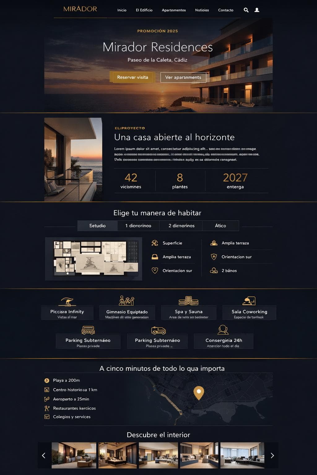 Mirador Residences — vista previa del theme