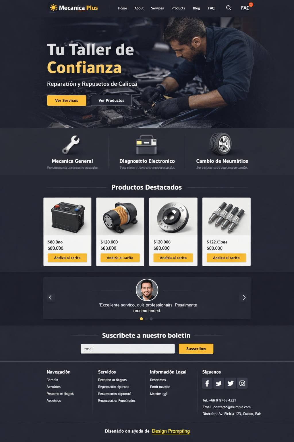 Motor Vega &mdash; vista previa del theme
