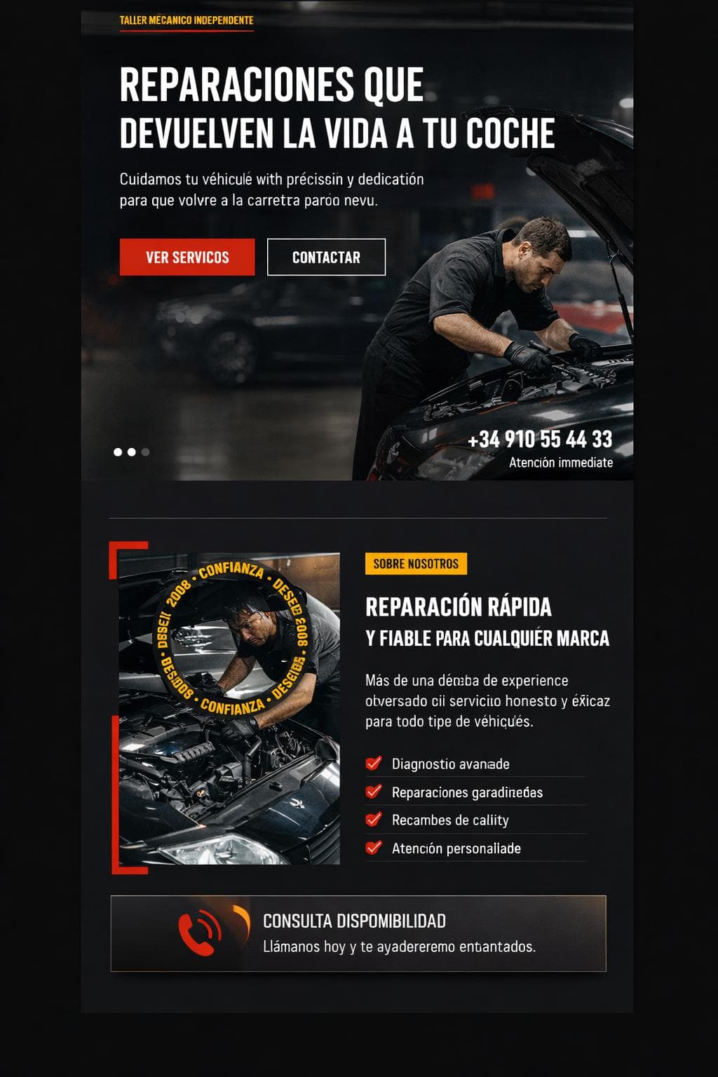 Motorhaus Garage — vista previa del theme