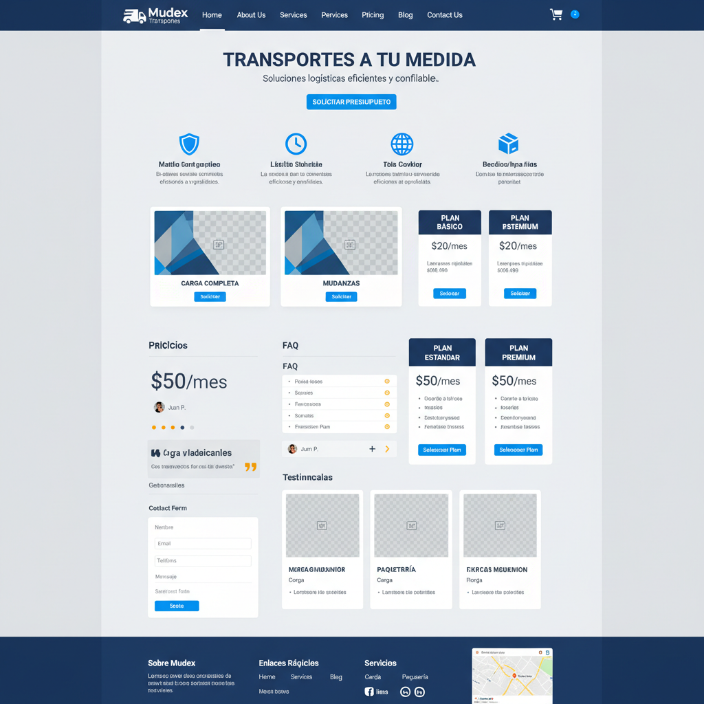 Mudex Transportes — vista previa del theme