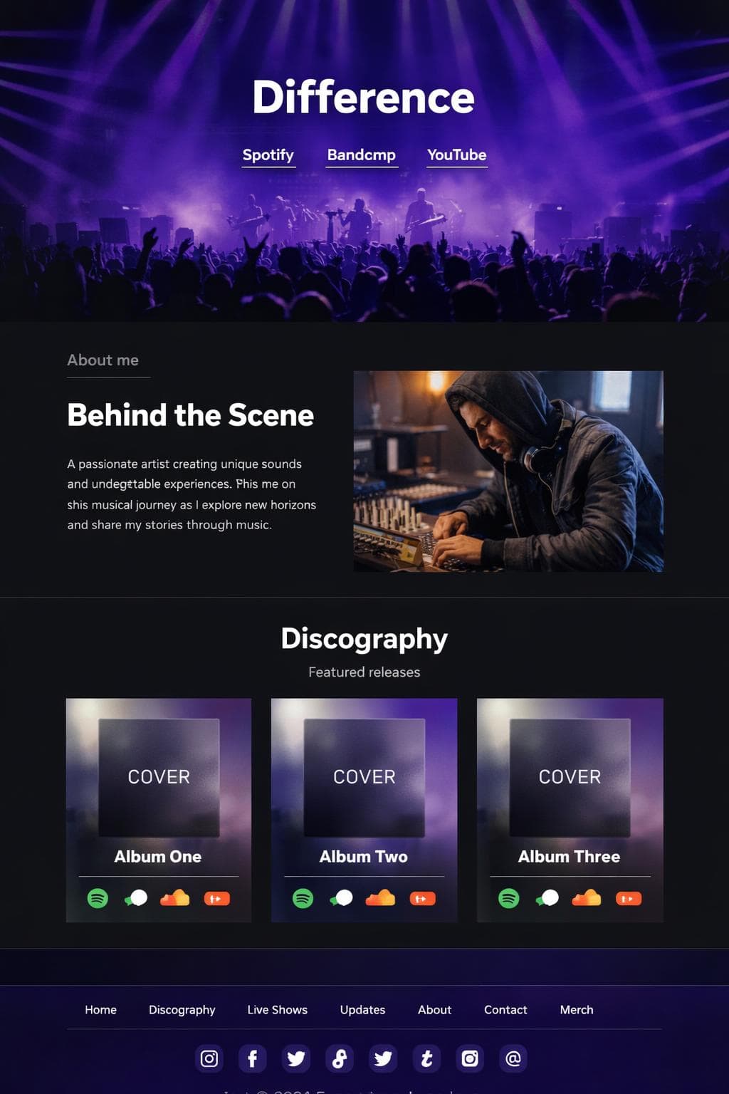 Música Alba — vista previa del theme
