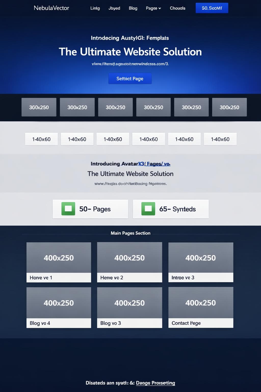 NebulaVector &mdash; vista previa del theme