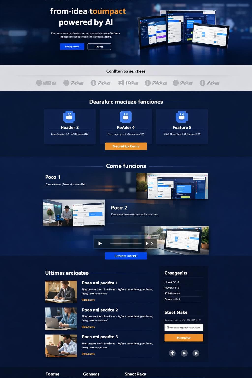 NeuraFlux — vista previa del theme